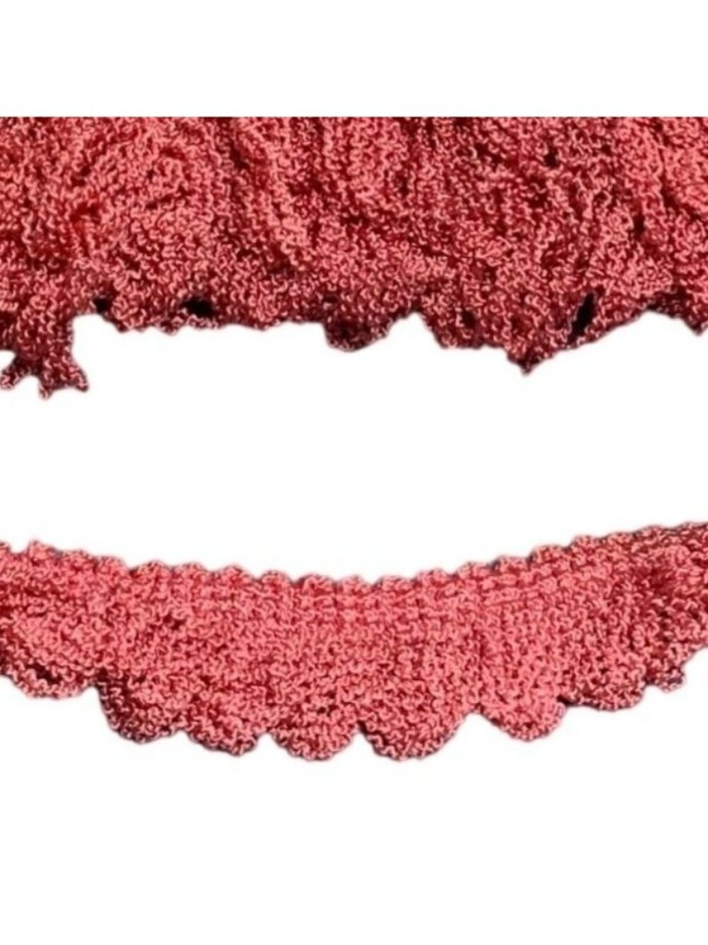 Lace Trim Pink 1" x 9.75 yards Textured Scallop Edging Craft Sewing Supplies